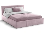 OUTLET - Łóżko tapicerowane z pojemnikiem 160x200 TOP line 7 Velvet Różowy 