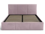 OUTLET - Łóżko tapicerowane z pojemnikiem 160x200 TOP line 7 Velvet Różowy 