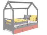 OUTLET - Łóżko Domek dziecięce 160x80 dla dzieci szary D3B