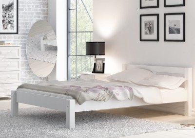 Łóżko sosnowe Wiktoria 140x200 Białe