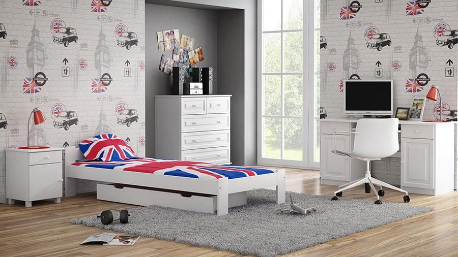 Łóżko drewniane Celinka 90x200 białe