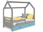OUTLET - Łóżko Domek dziecięce 160x80 dla dzieci szary D3B