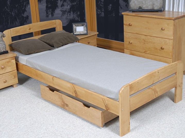 Łóżko sosnowe Klaudia 90x200 olcha