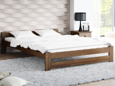 Łóżko drewniane Inter 140x200 eko orzech