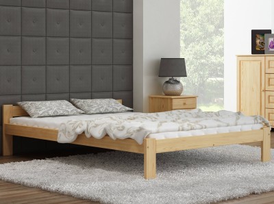 Łóżko drewniane Naba 160x200 EKO z materacem piankowym Megana