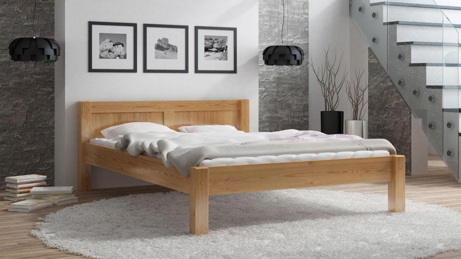 Łóżko sosnowe Wiktoria 140x200 OLCHA