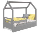OUTLET - Łóżko Domek dziecięce 160x80 dla dzieci szary D3B