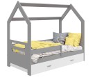 OUTLET - Łóżko Domek dziecięce 160x80 dla dzieci szary D3B