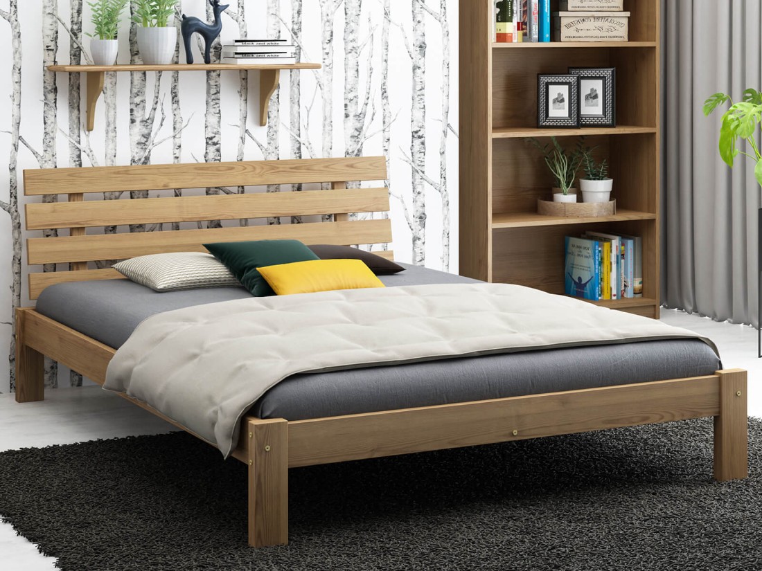 Łóżko sosnowe Klara 160x200 dąb