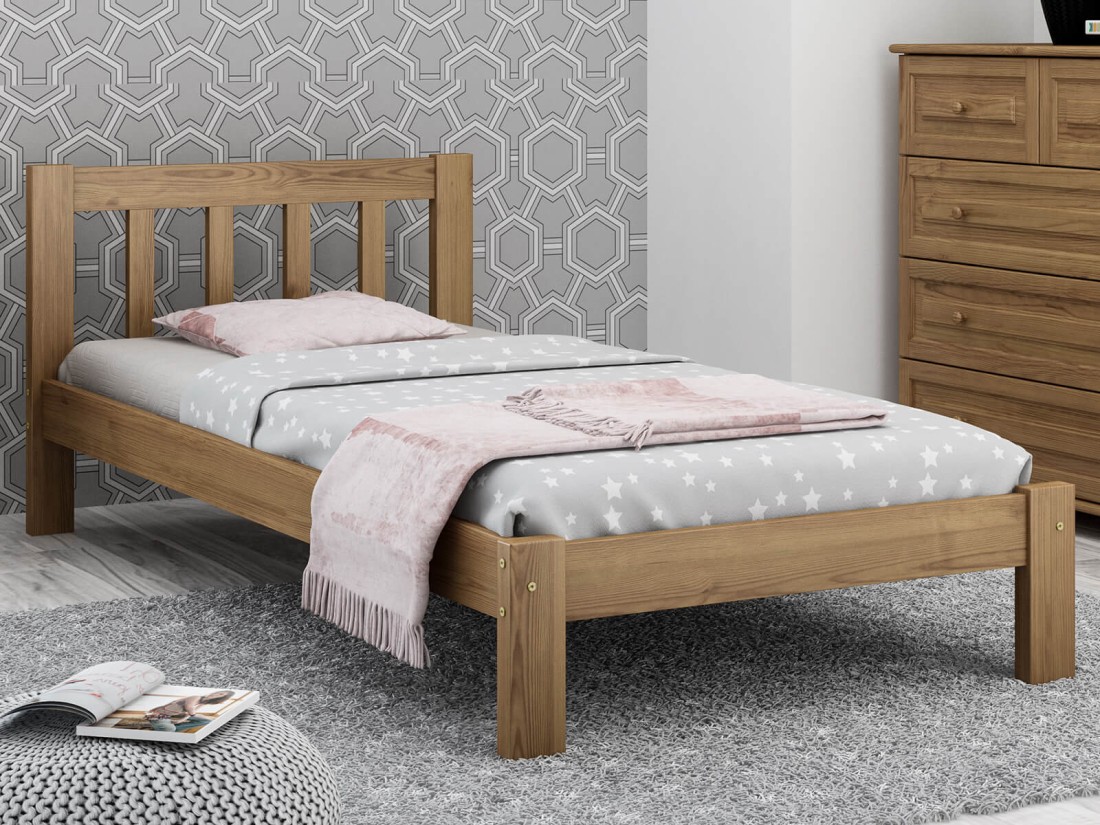 Łóżko sosnowe Ofelia 90x200 dąb