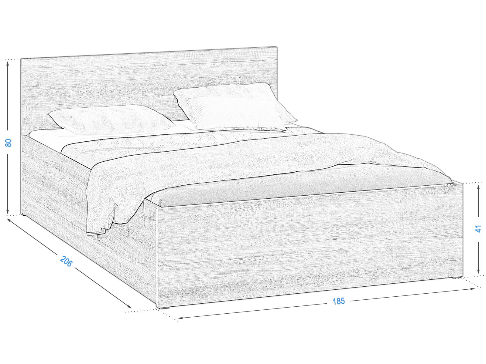 Łóżko DM1 180x200 Meble Magnat