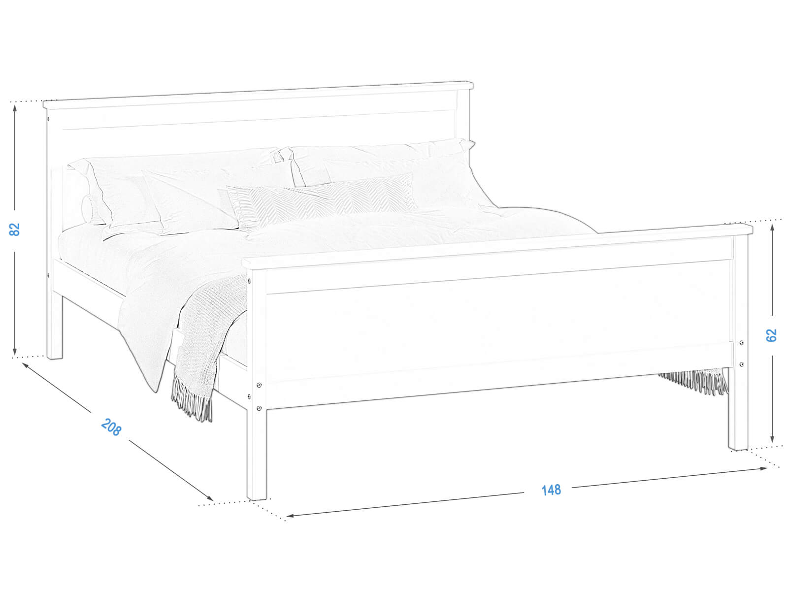 Łóżko Laris 140x200 Meble Magnat
