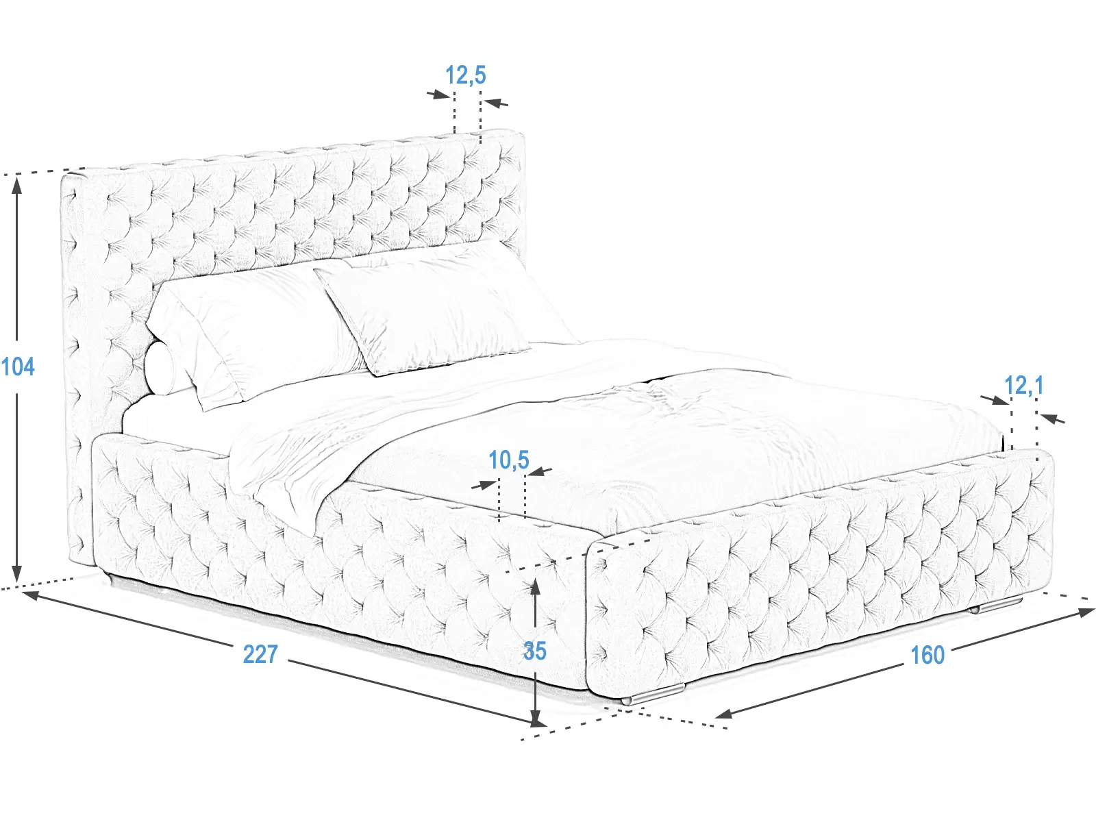 Łóżko PRO line15 140x200 Meble Magnat