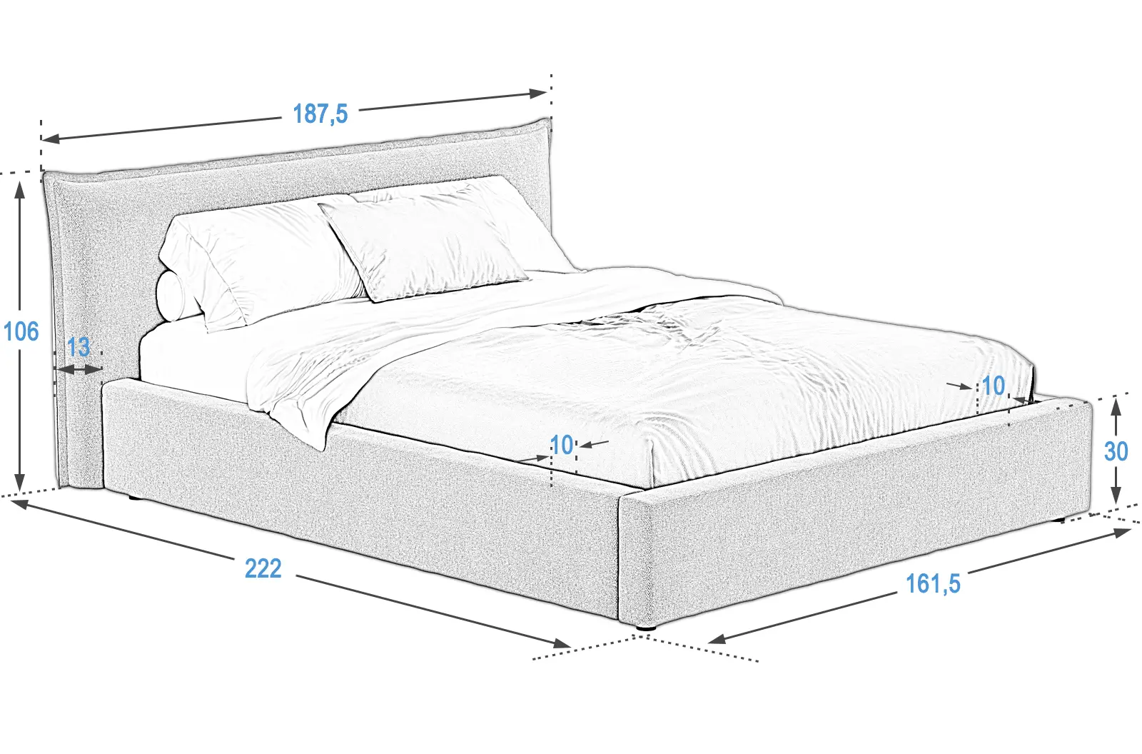 Łóżko PRO line19 140x200 Meble Magnat