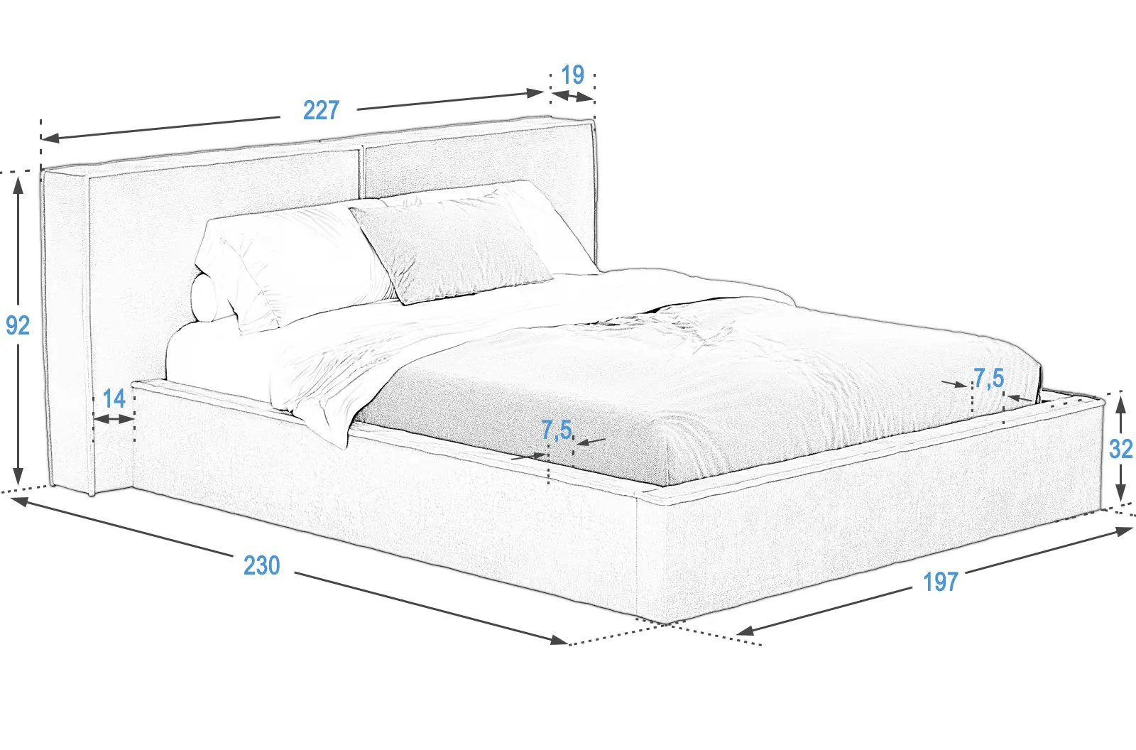 Łóżko PRO line20 180x200 Meble Magnat