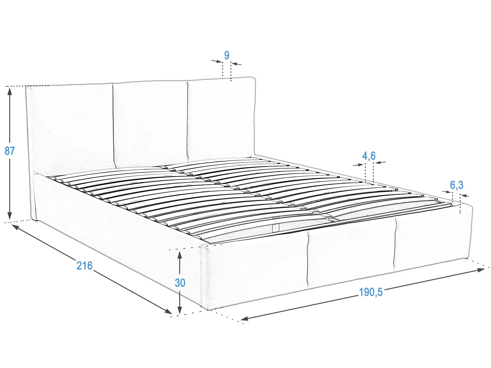 Łóżko TOP line7 180x200 Meble Magnat